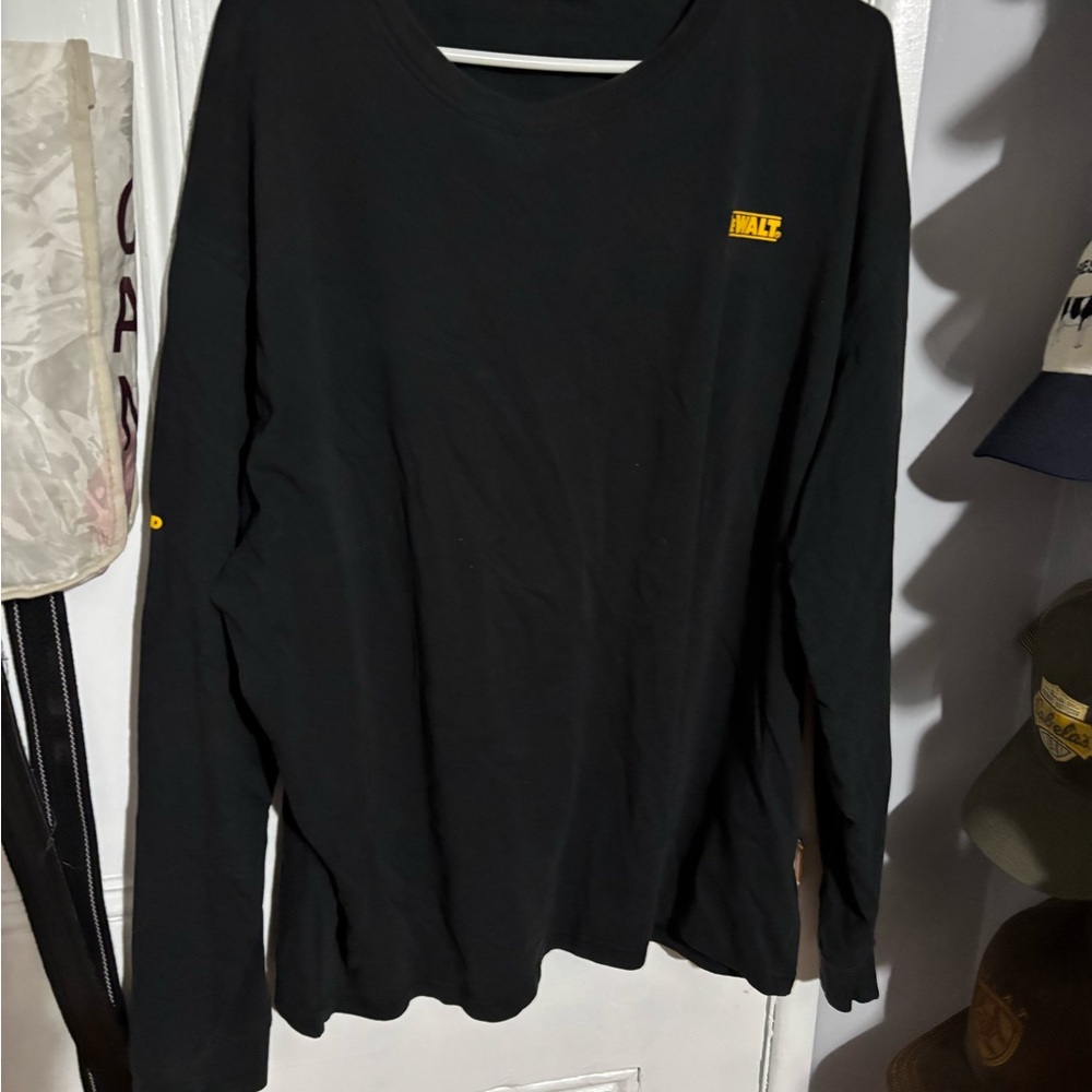 Black and Yellow Long Sleeve Tee Casual Knit